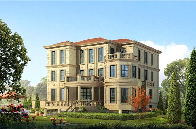 精致典雅的三層歐式別墅設(shè)計(jì)圖，高檔大氣上檔次，在整個(gè)村里別人的房子只能成為配角。