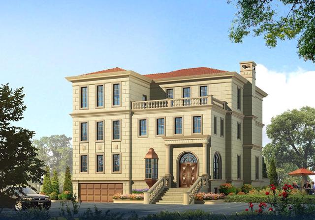 精致典雅的三層歐式別墅設(shè)計(jì)圖，高檔大氣上檔次，在整個(gè)村里別人的房子只能成為配角。