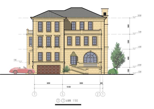 精致典雅的三層歐式別墅設(shè)計(jì)圖，高檔大氣上檔次，在整個(gè)村里別人的房子只能成為配角。