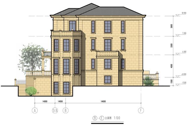 精致典雅的三層歐式別墅設(shè)計(jì)圖，高檔大氣上檔次，在整個(gè)村里別人的房子只能成為配角。