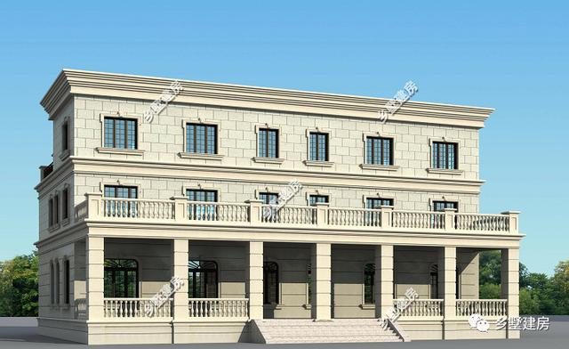 農(nóng)村雙拼自建房，外型大氣美觀，霸氣十足，一款農(nóng)村自建別墅兩戶人，三代同堂歡樂(lè)多。