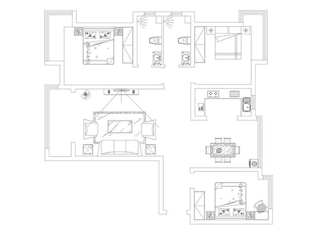 全包16萬裝修155平三室，簡潔大方又不失韻味，還是設計師的功勞??！