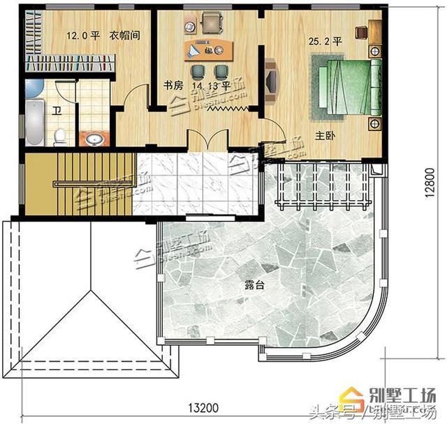 新農(nóng)村三層復(fù)式別墅是超經(jīng)典的款式，永不過時，帶雙車庫+超大露臺。