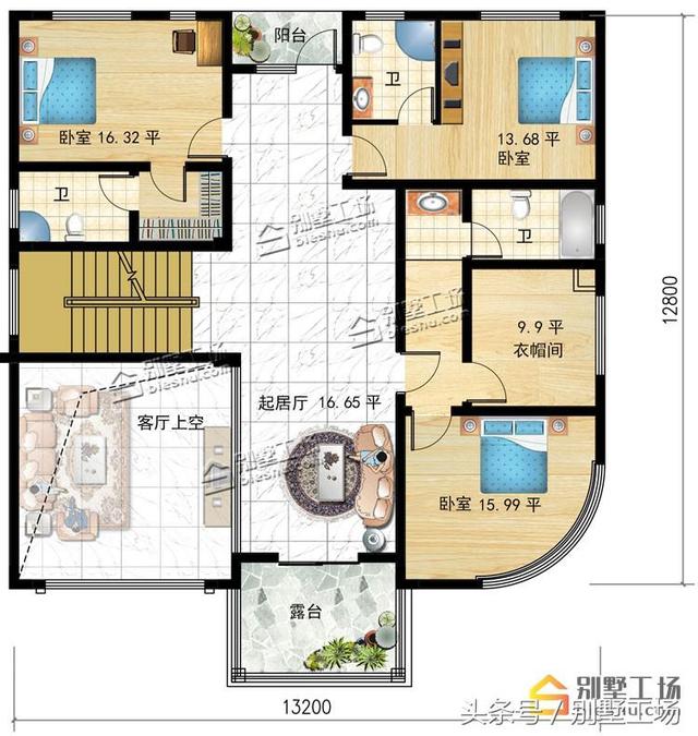 新農(nóng)村三層復(fù)式別墅是超經(jīng)典的款式，永不過時，帶雙車庫+超大露臺。