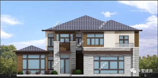 大面寬二層農(nóng)村自建房，19X19.7米，空間布局一樣緊湊，利用充分。