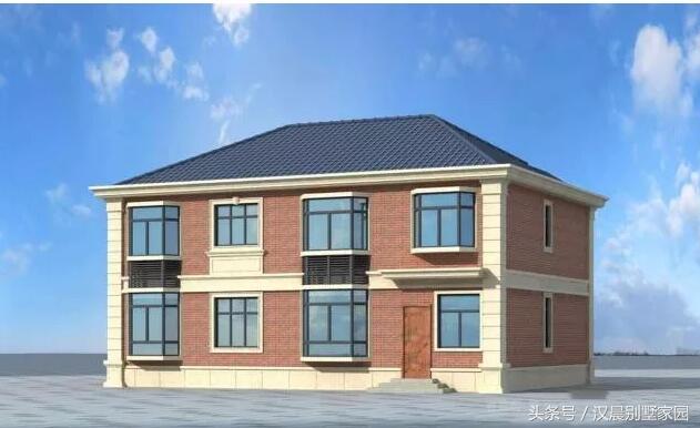 3款帶飄窗農村2層別墅設計圖，在農村要求經濟的條件下，不失為一個很好的建房選擇