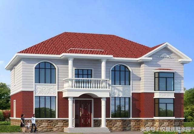 3款帶飄窗農村2層別墅設計圖，在農村要求經濟的條件下，不失為一個很好的建房選擇