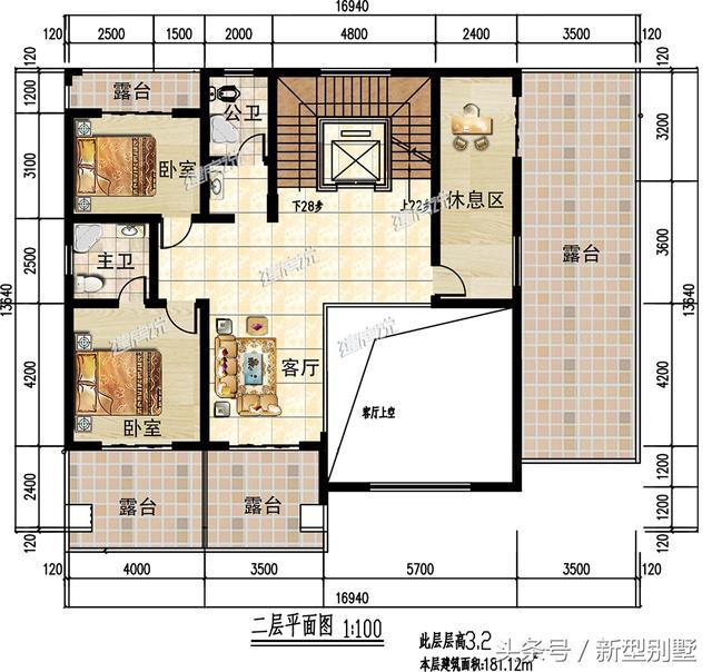 三層農(nóng)村別墅設(shè)計(jì)圖，帶電梯車庫(kù)酒窖，這樣的戶型算是很豪華了