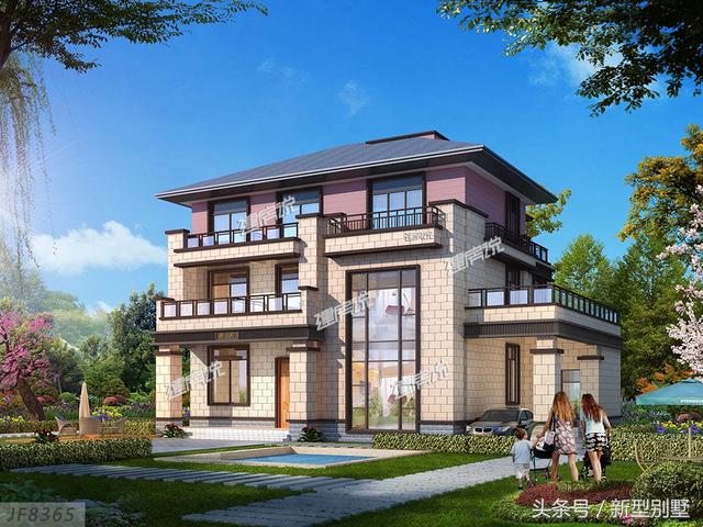 三層農(nóng)村別墅設(shè)計(jì)圖，帶電梯車庫(kù)酒窖，這樣的戶型算是很豪華了