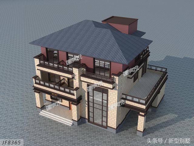 三層農(nóng)村別墅設(shè)計(jì)圖，帶電梯車庫(kù)酒窖，這樣的戶型算是很豪華了