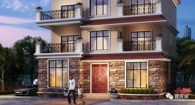 三層歐式別墅設(shè)計(jì)圖，占地方正，配色優(yōu)雅，建在農(nóng)村絕對(duì)人人羨慕