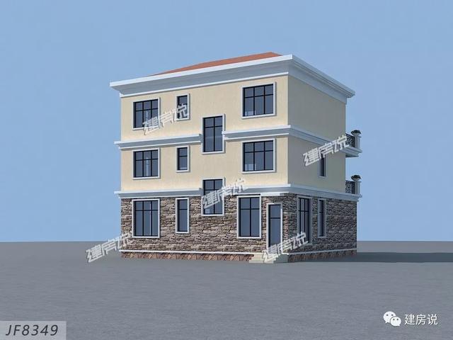 三層歐式別墅設(shè)計(jì)圖，占地方正，配色優(yōu)雅，建在農(nóng)村絕對(duì)人人羨慕