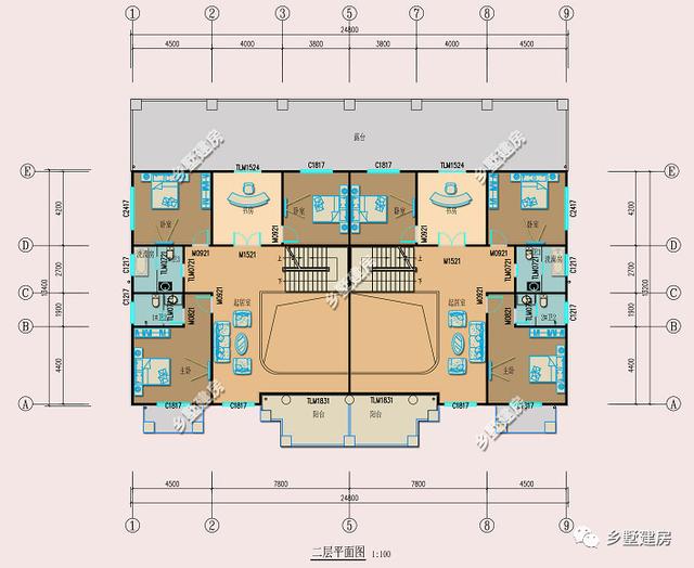農(nóng)村雙拼自建房設(shè)計(jì)圖，外型大氣美觀，霸氣十足，兄弟住在一起還能有個(gè)照應(yīng)