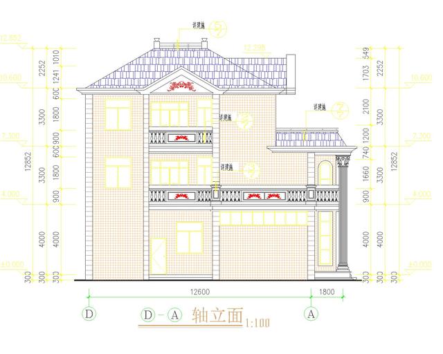 三層復(fù)式別墅設(shè)計圖帶車庫，帶屋頂花園，非常適合農(nóng)村自建