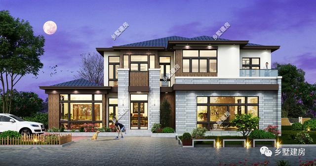 這款現(xiàn)代風(fēng)格的農(nóng)村別墅設(shè)計圖，讓大家一起看一看，農(nóng)村自建房，可以有多美
