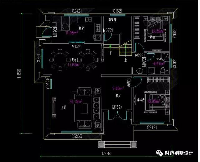 三層歐式別墅設(shè)計(jì)圖，11X13米，外觀大氣穩(wěn)重，內(nèi)部居住舒適