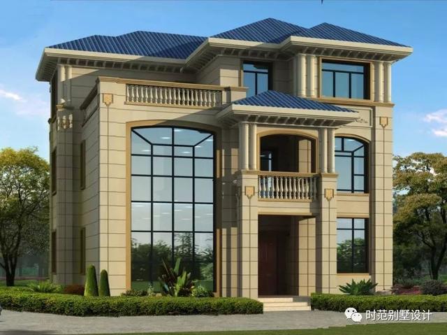 三層歐式別墅設(shè)計(jì)圖，11X13米，外觀大氣穩(wěn)重，內(nèi)部居住舒適