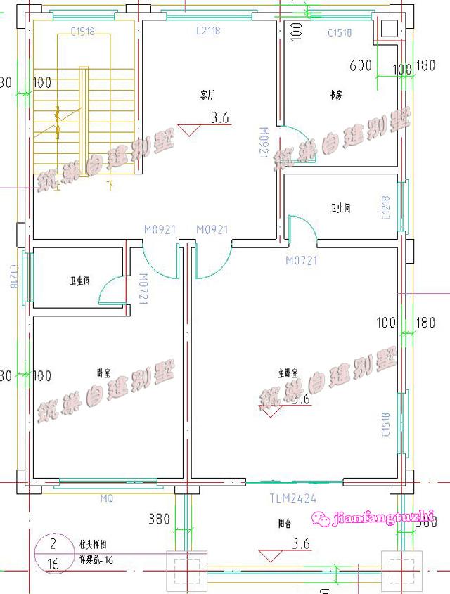 三層小戶型農(nóng)村別墅住宅設(shè)計(jì)施工圖效果圖，造價(jià)低又實(shí)用，非常適合農(nóng)村自建