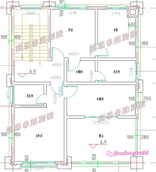 三層小戶型農(nóng)村別墅住宅設(shè)計(jì)施工圖效果圖，造價(jià)低又實(shí)用，非常適合農(nóng)村自建
