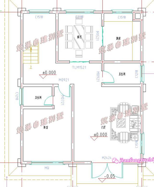 三層小戶型農(nóng)村別墅住宅設(shè)計(jì)施工圖效果圖，造價(jià)低又實(shí)用，非常適合農(nóng)村自建