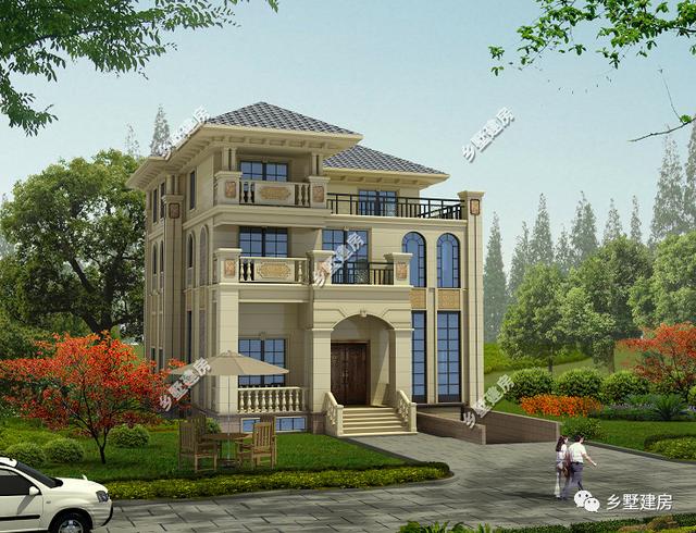 四層歐式框架結(jié)構(gòu)農(nóng)村自建房設(shè)計圖，超大氣美觀