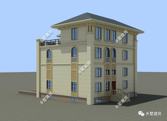 四層歐式框架結(jié)構(gòu)農(nóng)村自建房設(shè)計圖，超大氣美觀