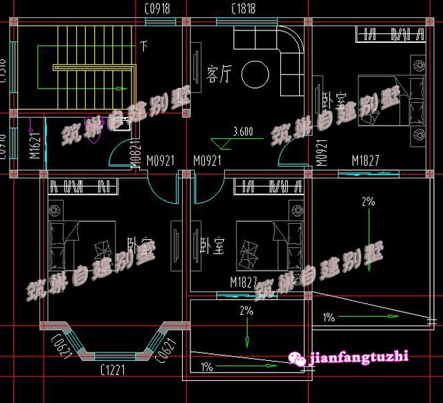 推薦一款戶型帶有車庫及堂屋設(shè)計，占地120平米左右的二層農(nóng)村別墅設(shè)計圖，不帶裝修，毛坯造價20萬以內(nèi)!
