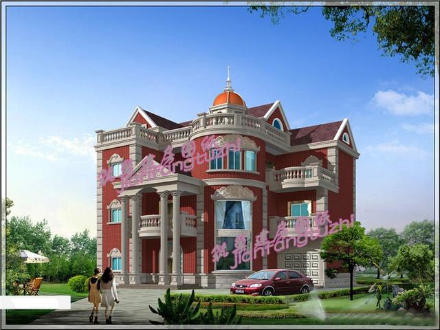 給大家推薦1款三層帶車庫(kù)，樓中樓復(fù)式別墅設(shè)計(jì)圖，實(shí)用性強(qiáng)復(fù)式宮廷風(fēng)