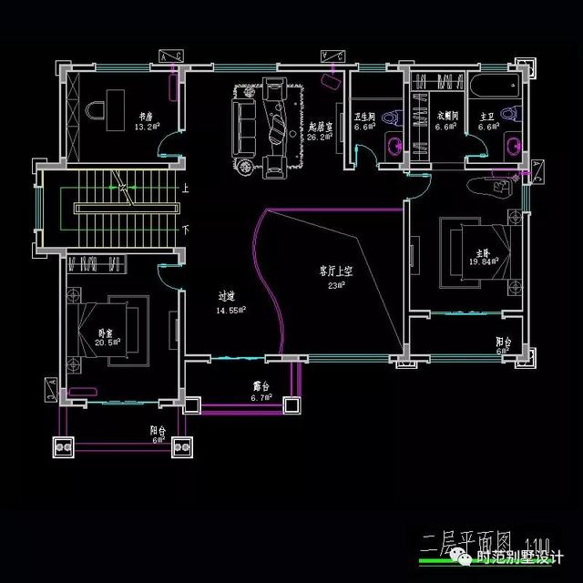帶車庫和書房的三層復(fù)式別墅設(shè)計(jì)圖，歐式風(fēng)格適合農(nóng)村自建