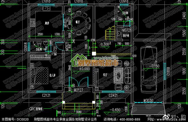 喜歡三層別墅帶大車庫的朋友 可以看看    別墅設(shè)計(jì)效果圖及施工圖