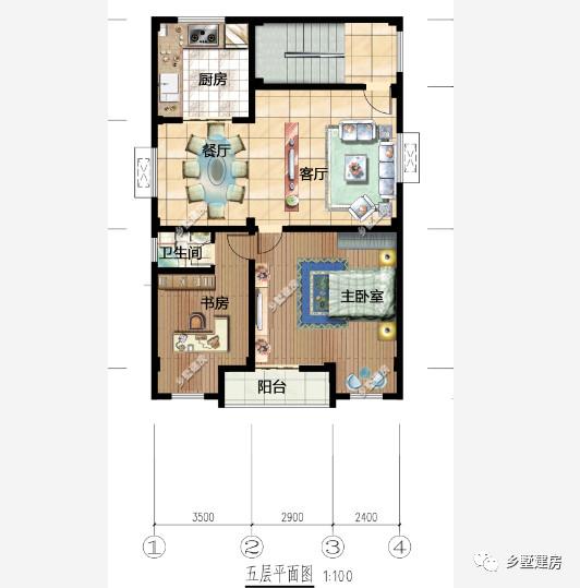 這樣的自建房別墅夠豪氣嗎，占地面積小，但是住房總面積會大很多。