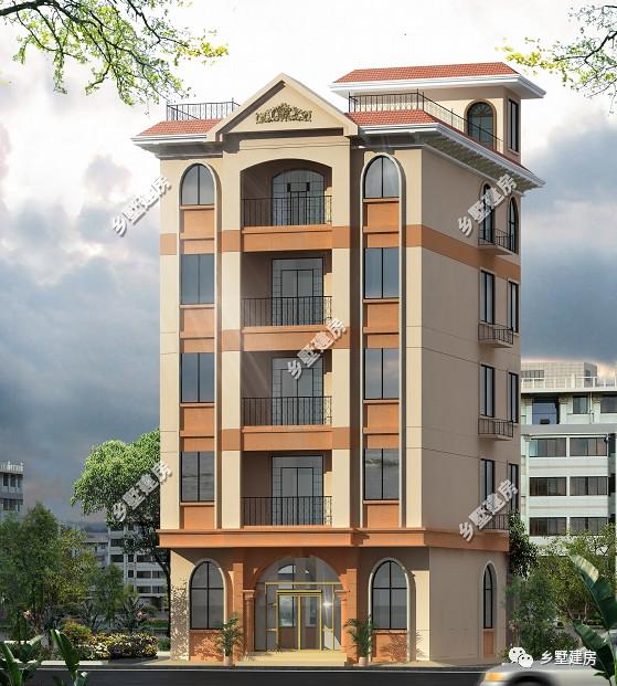 這樣的自建房別墅夠豪氣嗎，占地面積小，但是住房總面積會大很多。