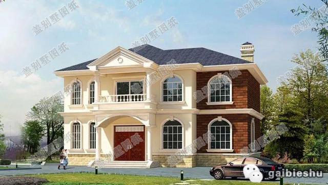 農(nóng)村二層房屋設(shè)計(jì)圖，自然美觀，是一款名副其實(shí)的小別墅設(shè)計(jì)圖。