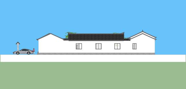 新型四合院設(shè)計(jì)圖，占地800平米，到處透著古香古色，陽光照進(jìn)走廊讓四合院冬暖夏涼住著非常舒服。
