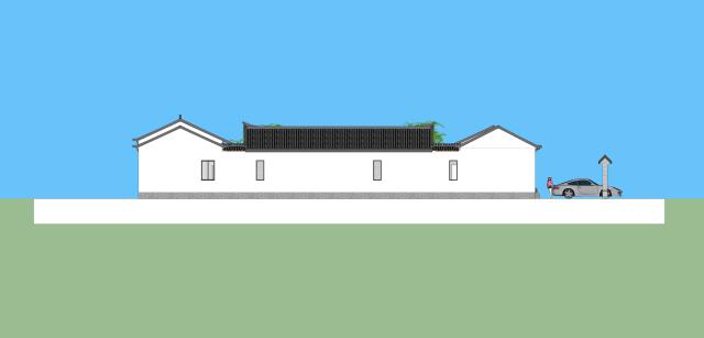 新型四合院設(shè)計(jì)圖，占地800平米，到處透著古香古色，陽光照進(jìn)走廊讓四合院冬暖夏涼住著非常舒服。