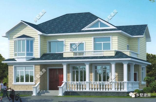 農(nóng)村二層別墅設(shè)計(jì)圖，棋牌室大陽臺(tái)閑暇時(shí)可以打牌種植花草，建上一套，與家人一起，過慢節(jié)奏的生活！