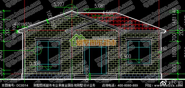 本款圖紙為一層鄉(xiāng)村小別墅設(shè)計圖，看是否是您需要的！