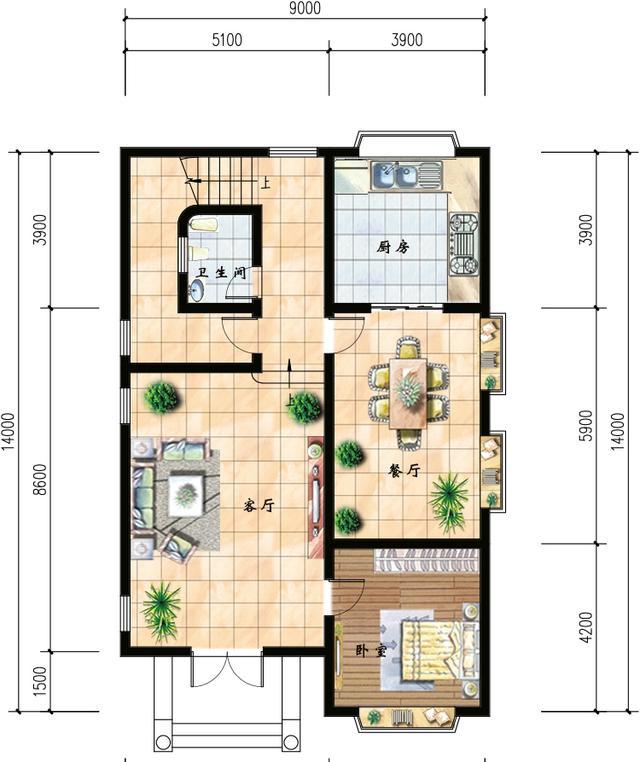 小型別墅設計圖，主體造價23萬左右，寬敞大氣是您不二之選！