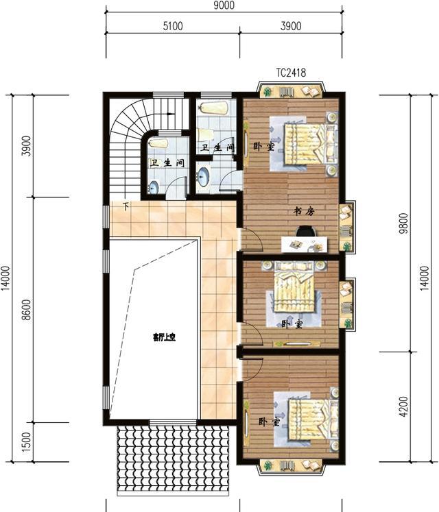 小型別墅設計圖，主體造價23萬左右，寬敞大氣是您不二之選！
