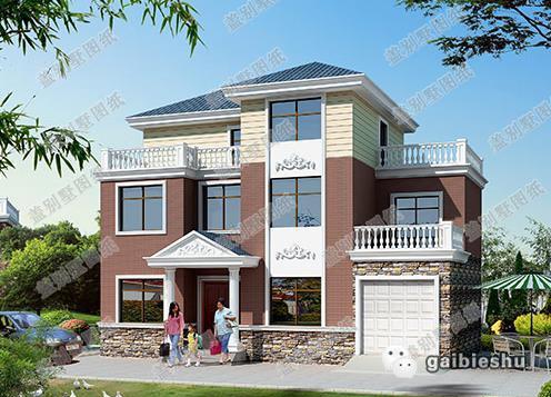 三層別墅設(shè)計圖，主體造價28萬左右。 小而精致！