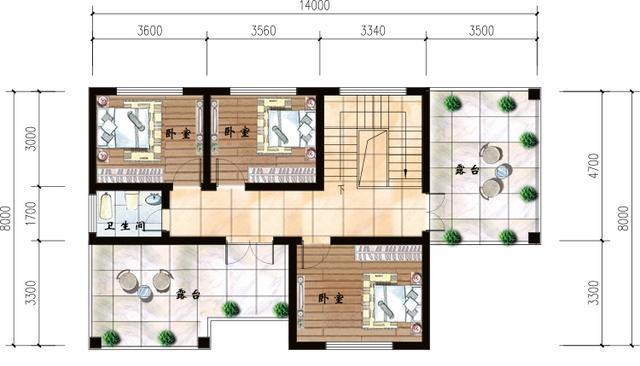 三層別墅設(shè)計圖，主體造價28萬左右。 小而精致！