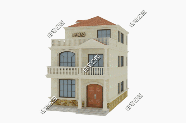 88平簡歐別墅設計效果圖，各個功能一應俱全