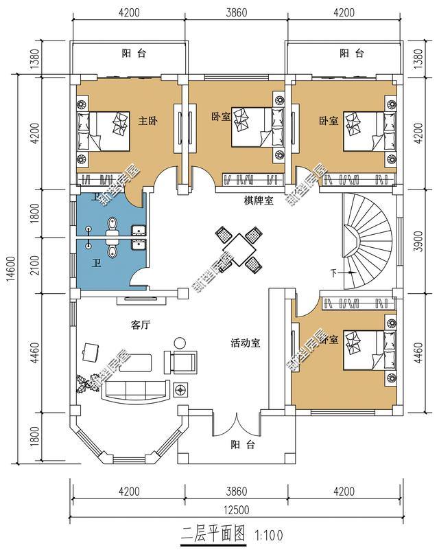 4款二層別墅設(shè)計(jì)圖，現(xiàn)在大多人都喜歡建二層別墅，經(jīng)濟(jì)又實(shí)用