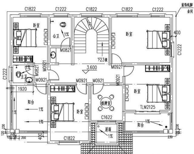 2款歐式二層農(nóng)村別墅戶型設計施工效果圖，簡單易建，美觀時尚