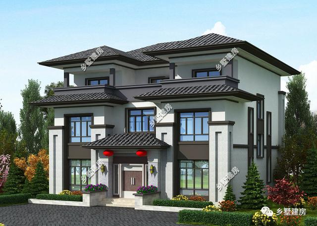 古色古香的三層中式別墅設(shè)計圖，農(nóng)村自建房的最佳選擇！