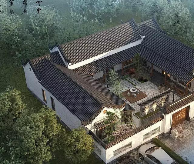 中式四合院別墅設(shè)計(jì)圖，造價(jià)只要40萬，喜歡就Pick一下吧