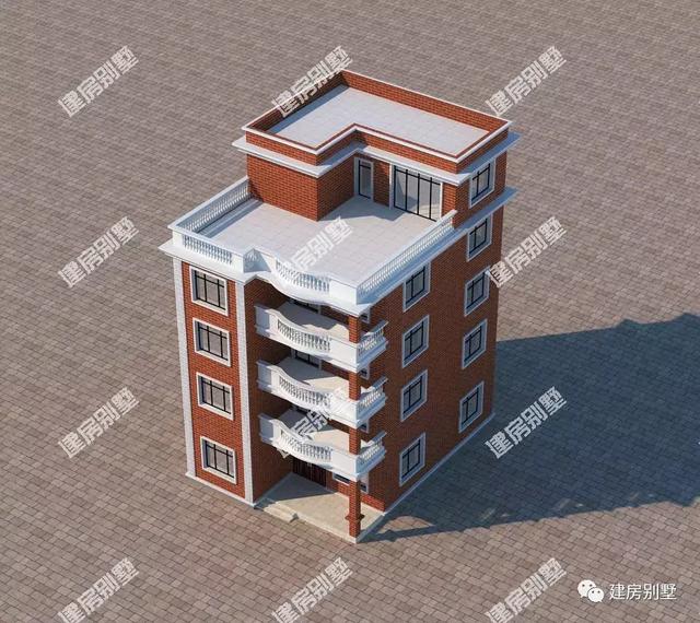 兩款高層別墅設(shè)計(jì)圖，外墻都用紅面磚，美觀又喜慶，為你帶來(lái)好福氣