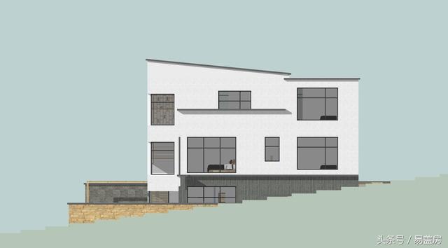 四層豪華現(xiàn)代別墅設(shè)計(jì)圖，框架結(jié)構(gòu)，主體造價(jià)65萬左右