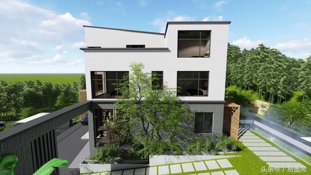 四層豪華現(xiàn)代別墅設(shè)計(jì)圖，框架結(jié)構(gòu)，主體造價(jià)65萬左右