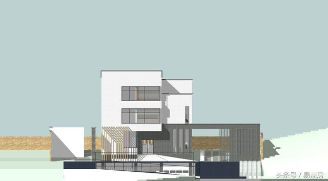 四層豪華現(xiàn)代別墅設(shè)計(jì)圖，框架結(jié)構(gòu)，主體造價(jià)65萬左右